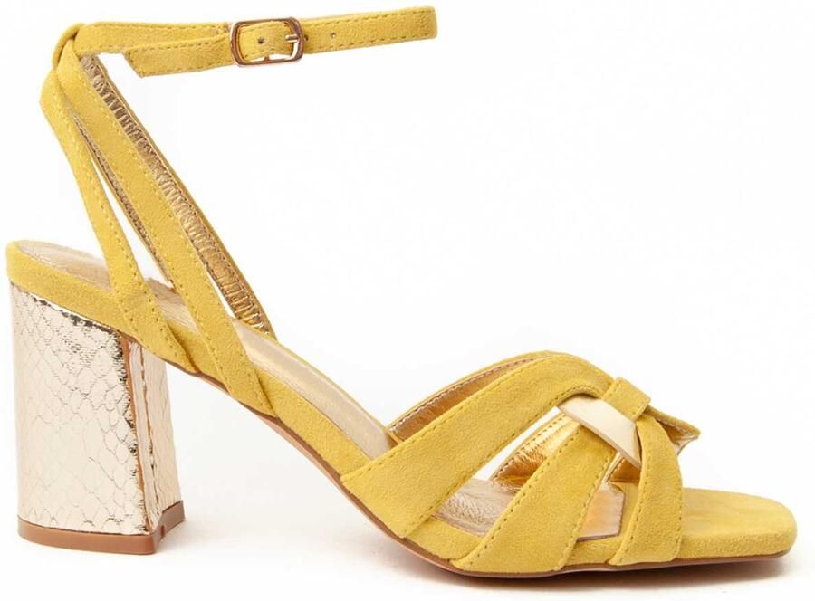 Montevita Heel Sandal Sanndal26 Geel