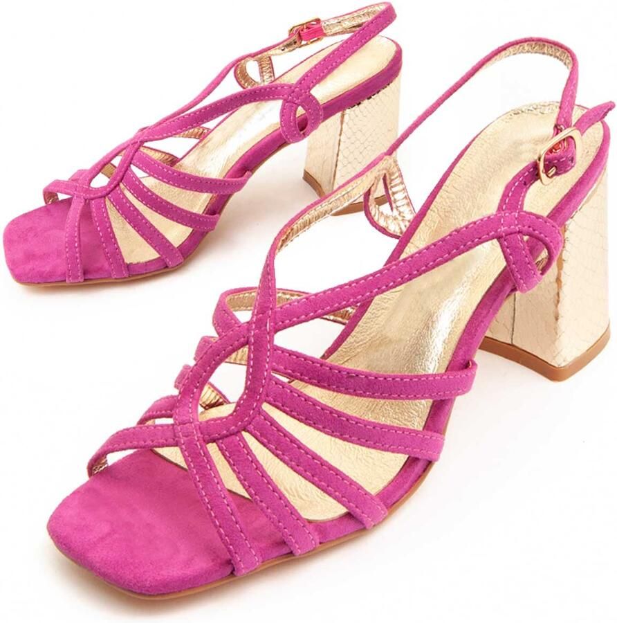 Montevita Heel Sandal Sanndarey13 In Fuchsia