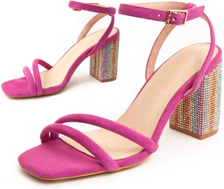 Montevita Heel Sandal Sanndarey7 in Fuchsia