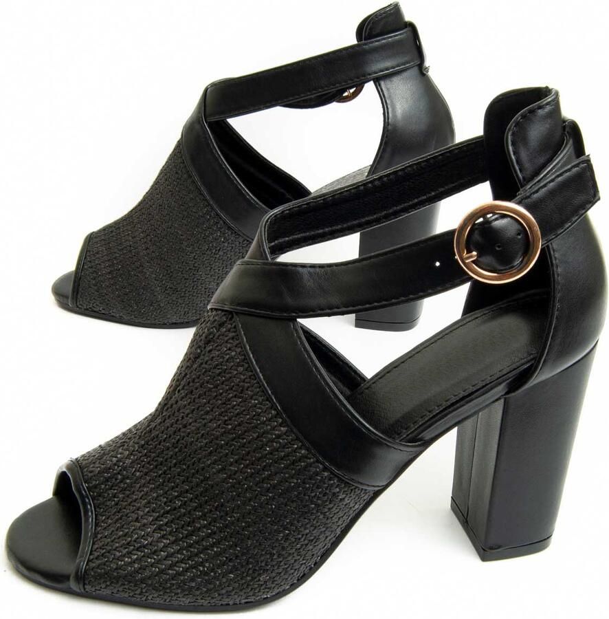 Montevita Heel Sandalen Avara in Zwart