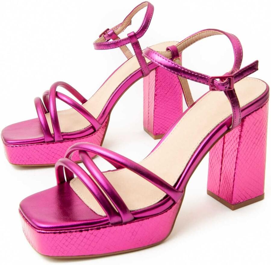Montevita Montevida Heel Sandal Festsand10 In Fuchsia