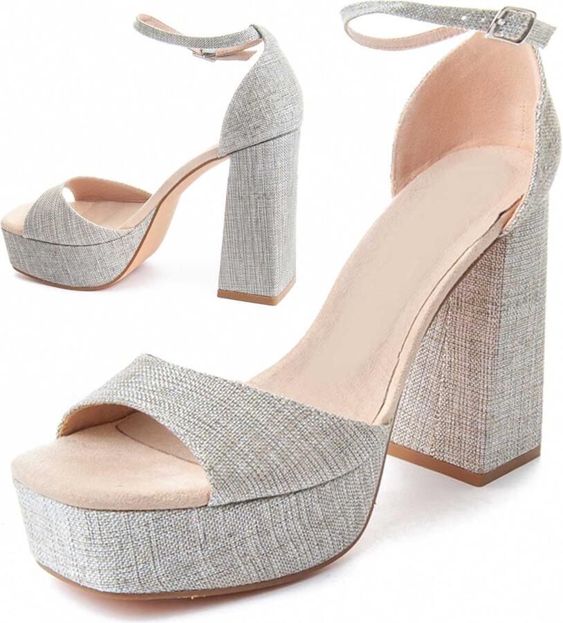 Montevita Montevida Heel Sandal Festsand7 in Grijs