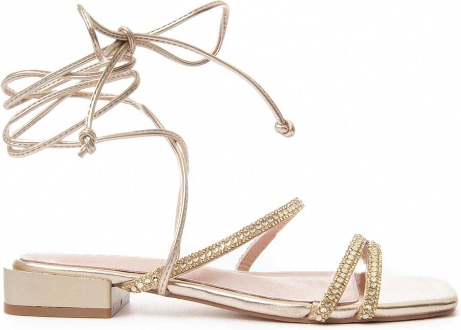 Montevita Montevida Platte Sandalen Sandsum In Goud