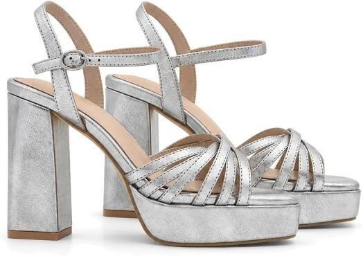 Montevita platform sandaal Servedte zilver