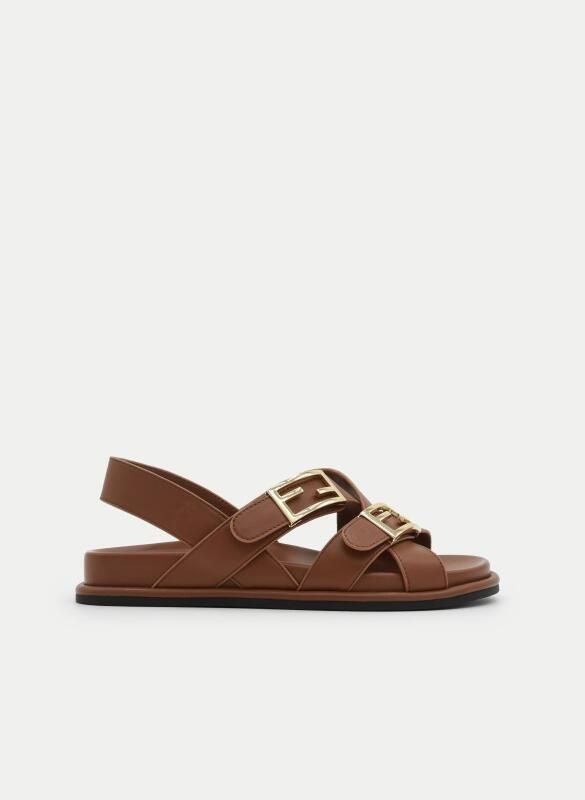 Montevita platte sandaal Pilitre Camel