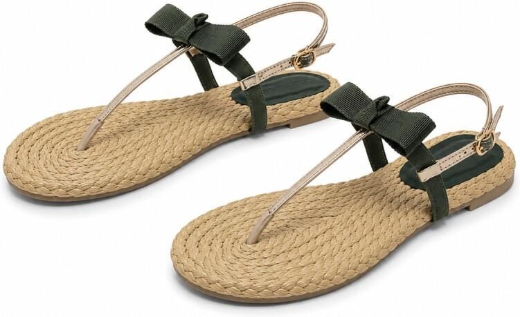 Montevita platte sandaal voor dames groen