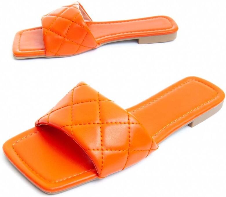 Montevita platte sandalen Palanti Oranje