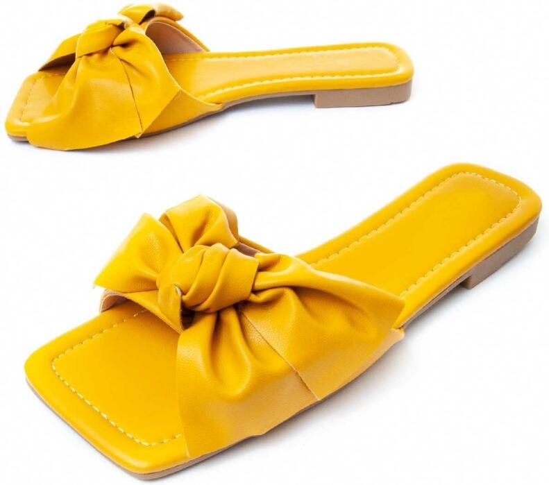 Montevita platte sandalen Palanti2 geel