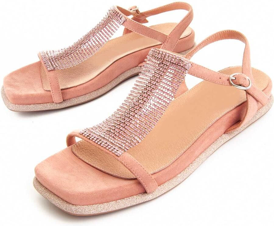 Montevita Platte Sandalen Sandsum2 In Roze