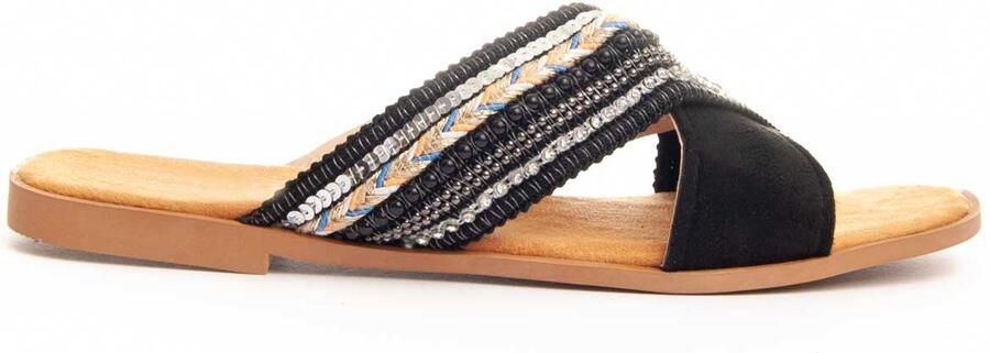 Montevita Platter Sandalen Flipp5 In Zwart