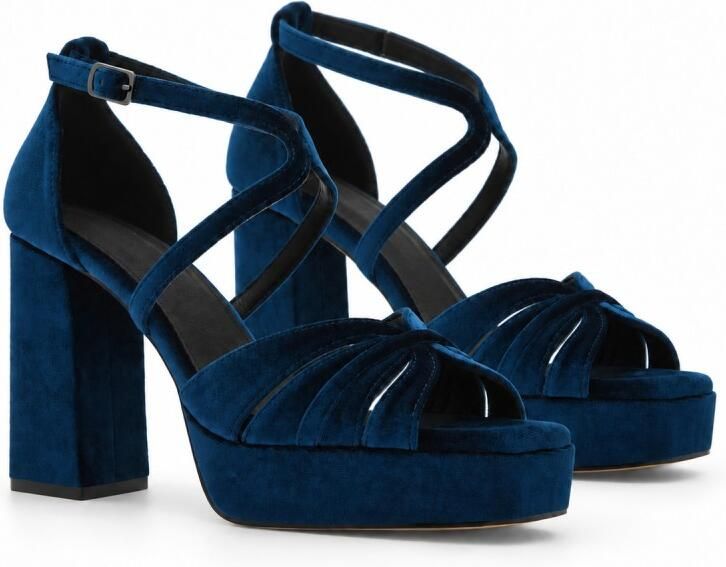 Montevita sandaal met hak voor dames blauw