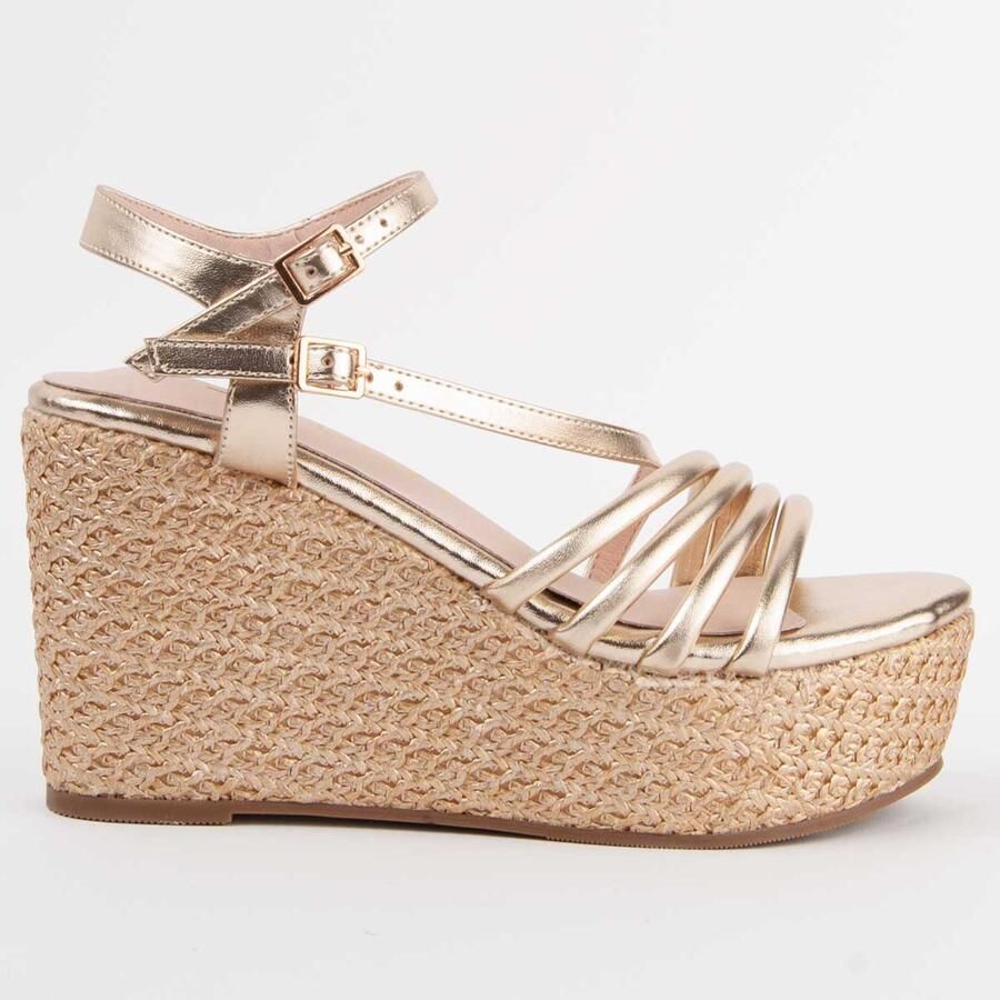 Montevita Sandalen Met Een Sleehak Salia10 Goud