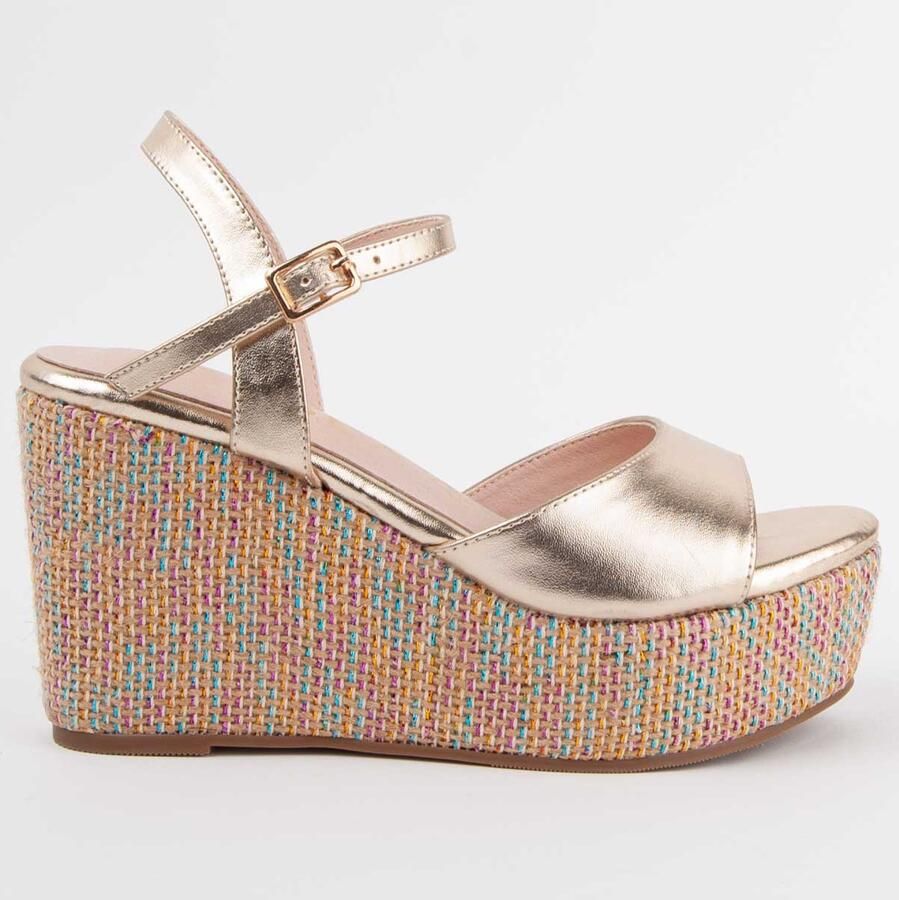 Montevita Sandalen Met Een Sleehak Salia12 Goud