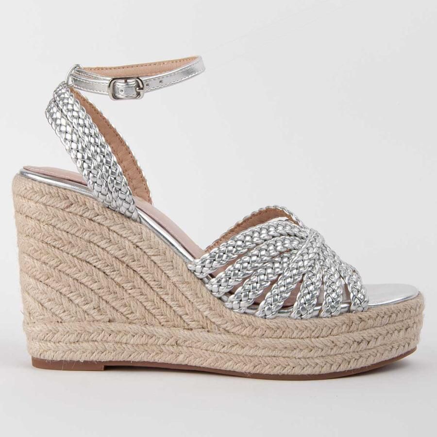 Montevita Sandalen Met Een Sleehak Salia3 Zilver