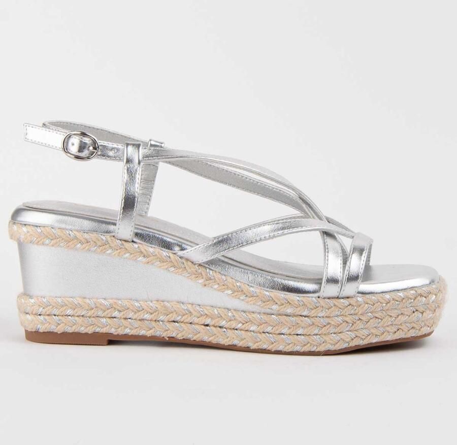Montevita Sandalen Met Een Sleehak Salia5 Zilver
