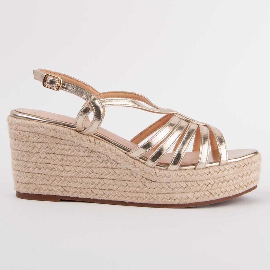 Montevita Sandalen Met Een Sleehak Salia6 Goud
