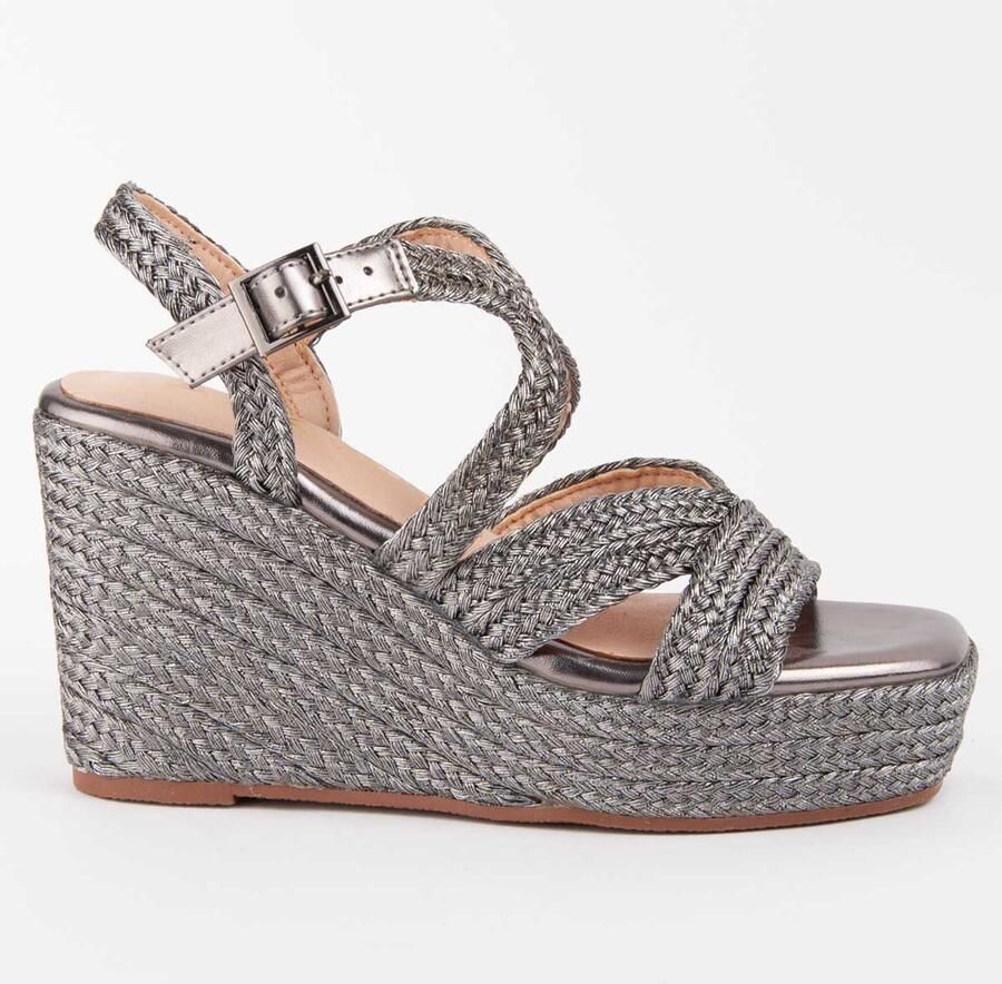 Montevita Sandalen Met Een Sleehak Salia7 Grijs
