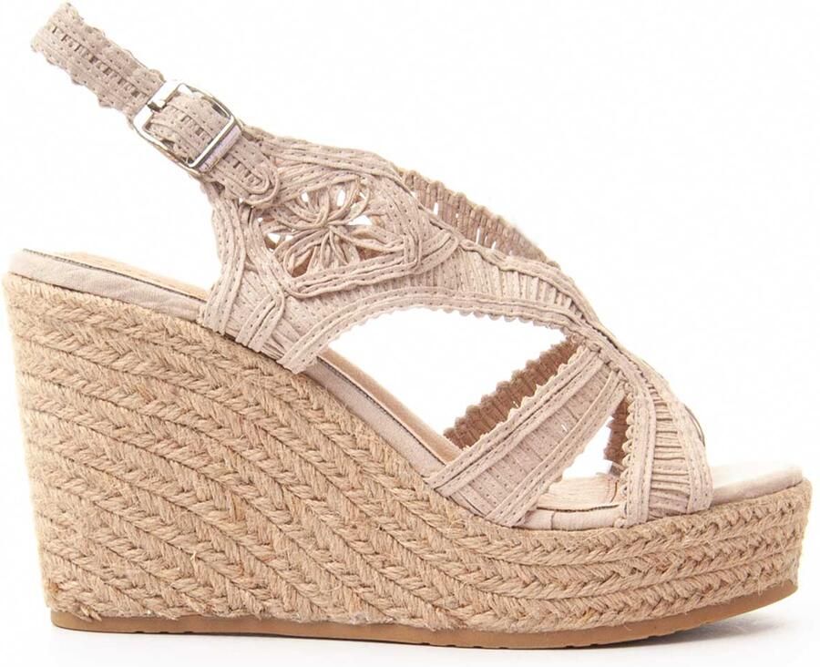Montevita Wedge Sparto Sandalen Spartsum10 In Beige
