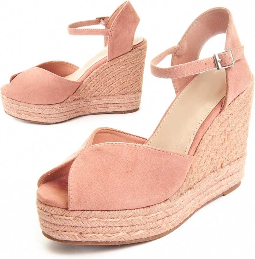 Montevita Wedge Sparto Sandalen Wesparto7 in Roze