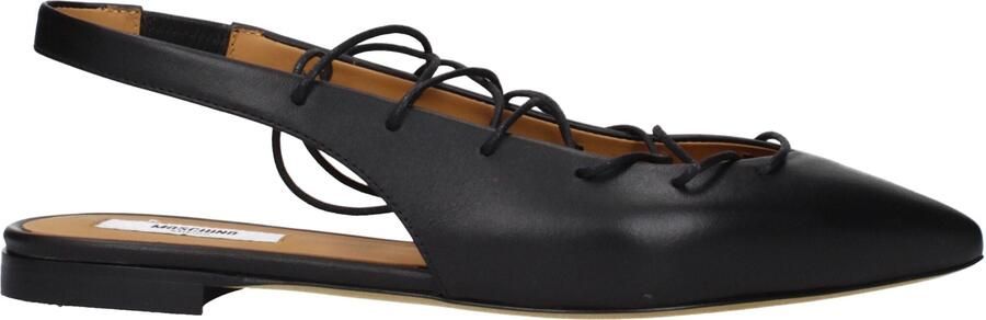 Moschino Zwarte Leren Ballerina's
