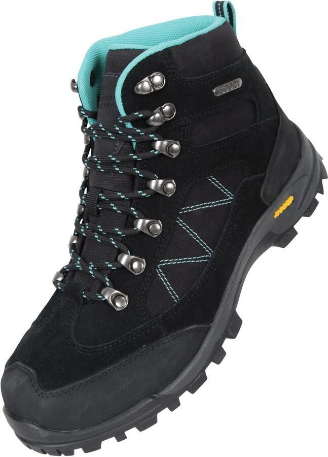 Mountain Warehouse Dames Storm Suède Waterdichte Wandelschoenen (Zwart)