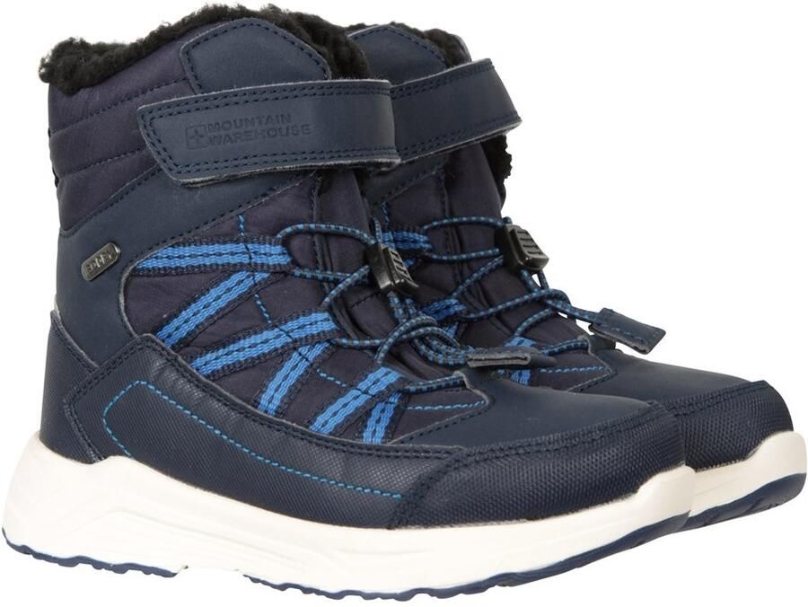 Mountain Warehouse Denver Adaptive Waterdichte Sneeuwlaarzen voor Kinderen Kinderen (Marine)