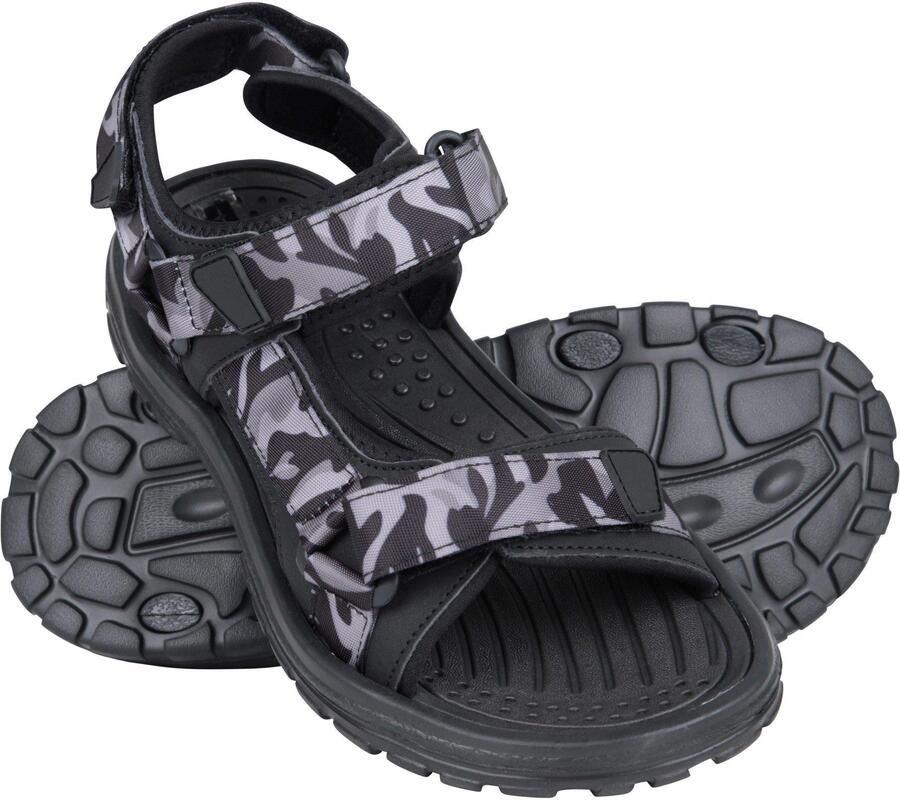 Mountain Warehouse Heren Crete Camo Sandalen (Donkergrijs)