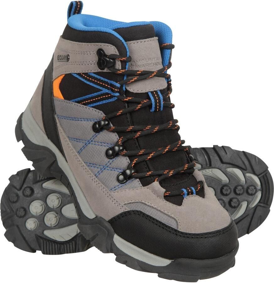 Mountain Warehouse Kinder kleuterpad suède wandelschoenen (Grijs)