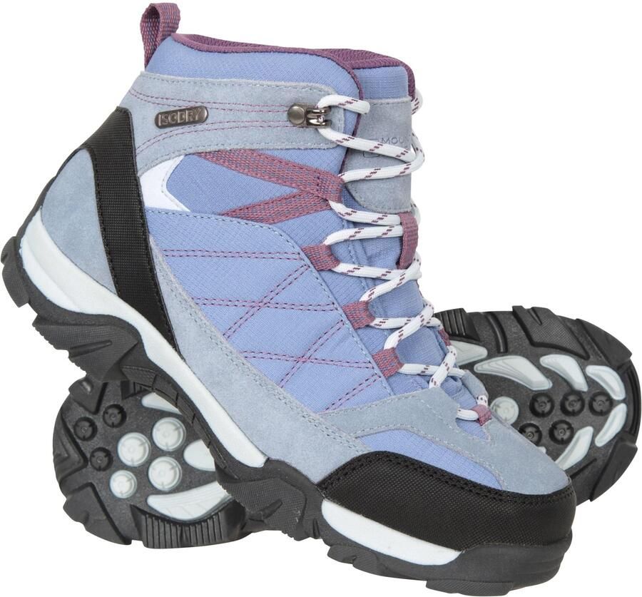 Mountain Warehouse Kinder kleuterpad suède wandelschoenen (Lila)