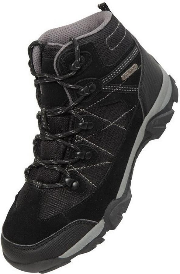 Mountain Warehouse Kinder kleuterpad suède wandelschoenen (Zwart)