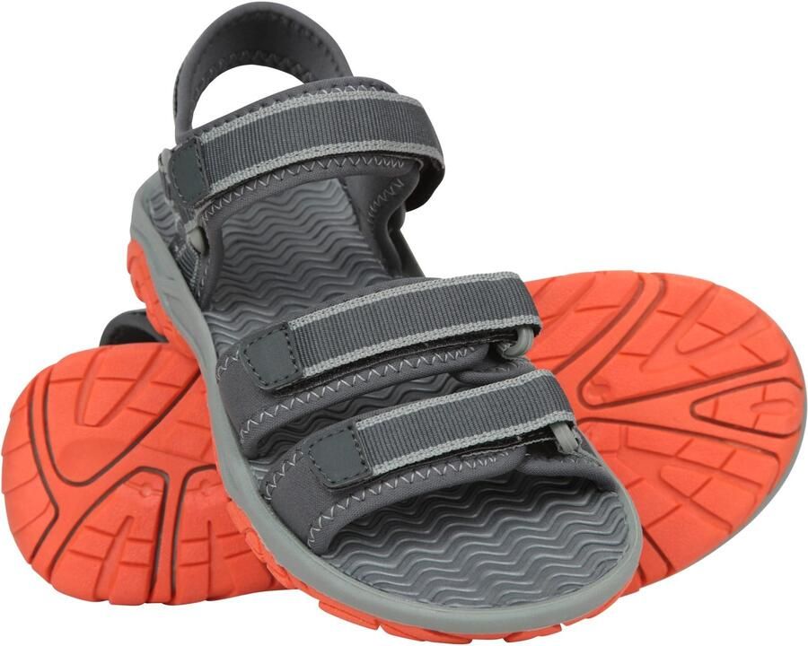 Mountain Warehouse Sandalen met 3 drukknopen voor kinderen Kinderen (Donkere Khaki)