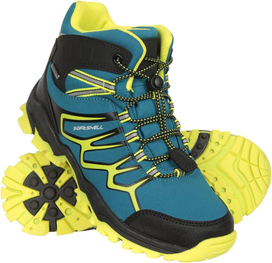 Mountain Warehouse Softshell waterdichte wandelschoenen voor kinderen Kinderen (Licht Teal)