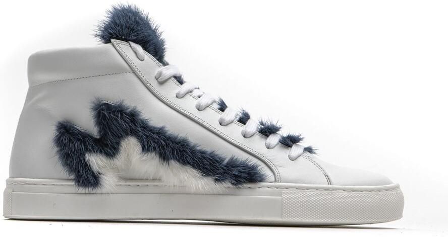 Mr & Mrs Italy Mr&Mrs Italy Witte Leren Dames Sneakers