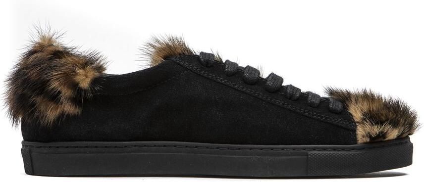 Mr & Mrs Italy Mr&Mrs Italy Zwarte Leren Dames Sneaker