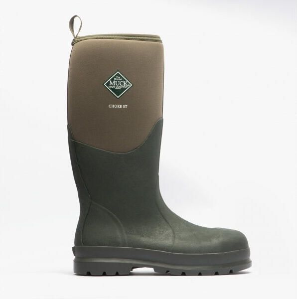 MUCK BOOTS Chore Classic Hi Steel Cap Neopreen Mosgroene Regenlaarzen