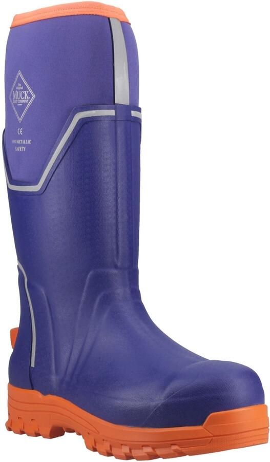 MUCK BOOTS Grit S5 Heren Regenlaarzen Blauw oranje Van Rubber