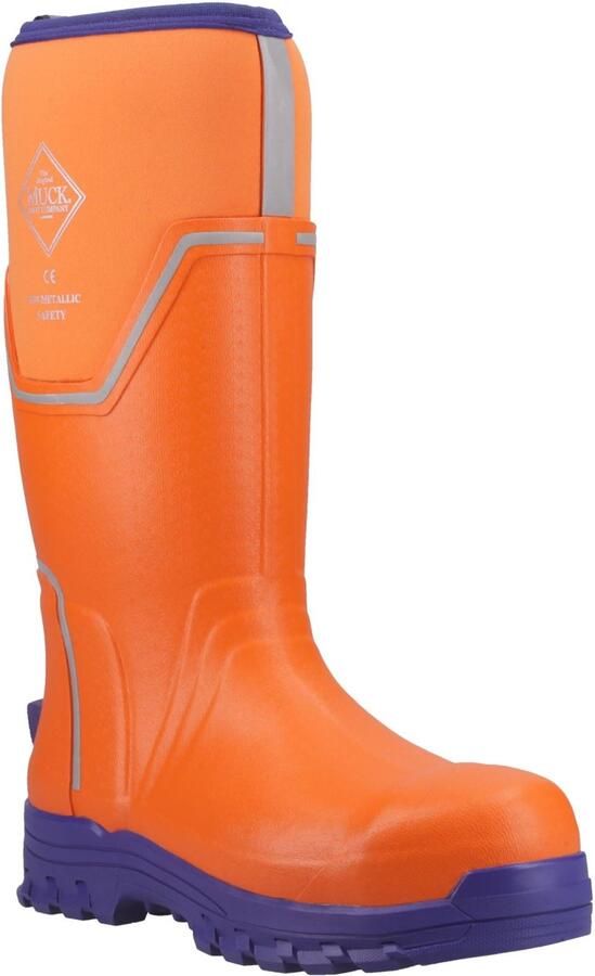 MUCK BOOTS Grit S5 Herenschoenen Van Rubber In Oranje blauw Met Wellington-patroon