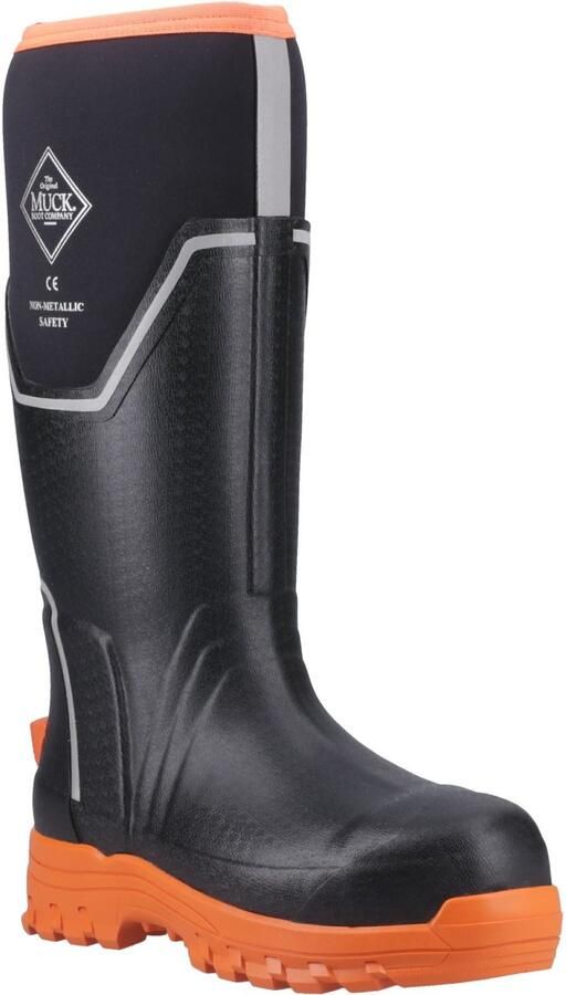 MUCK BOOTS Grit S5 Rubberen Dames Regenlaarzen Zwart oranje