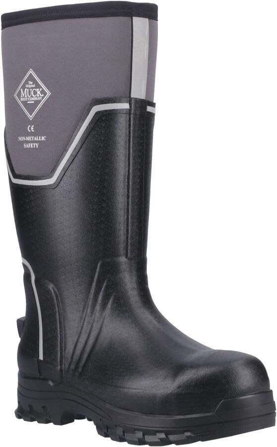 MUCK BOOTS Grit S5 Rubberen Heren Regenlaarzen Zwart grijs