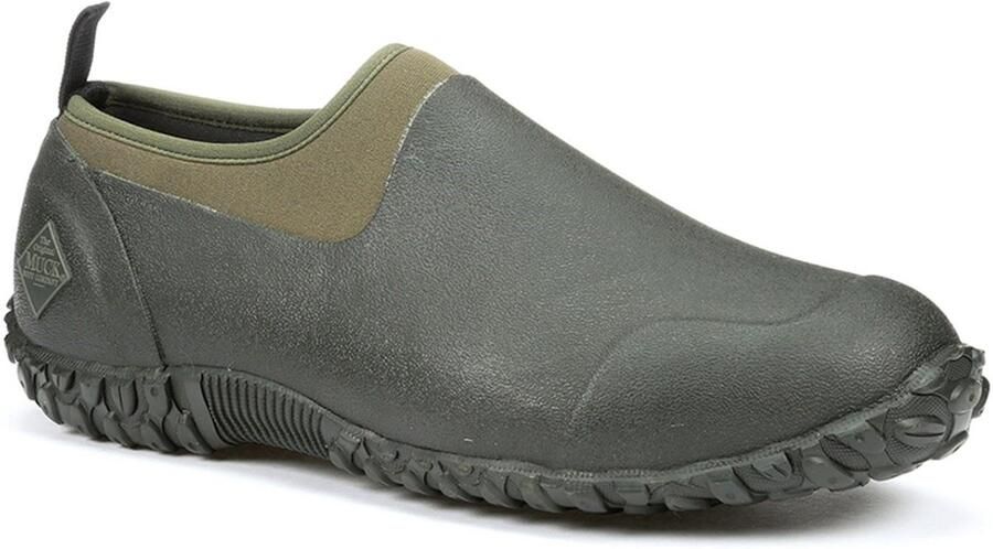MUCK BOOTS Muckster II Low Rubberen Zwarte Mos Groene Regenlaarzen.