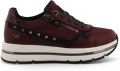 Mustang Dames bordeauxrode veterschoenen Platformsneakers M0332001 - Bordeauxrood