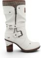 Mustang Dames lange laarzen met halve kuit M0162001 - Wit