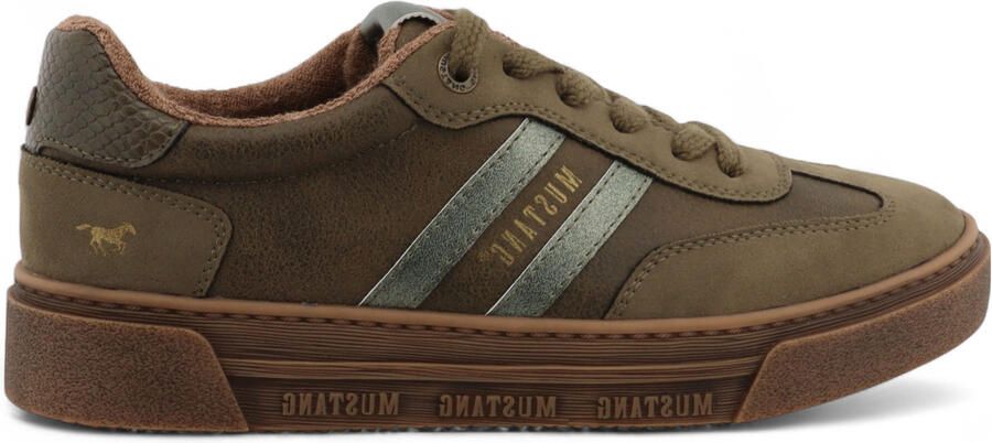 Mustang Dames Olijfgroene Street Platform Sneakers Schoenen