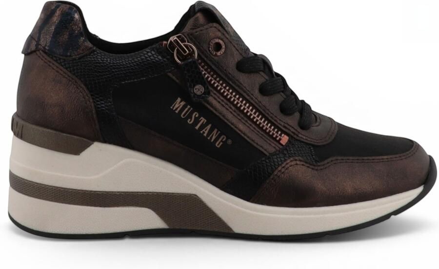 Mustang Dames Zwarte Platform Sneaker Trainer Casual Schoenen M0872003