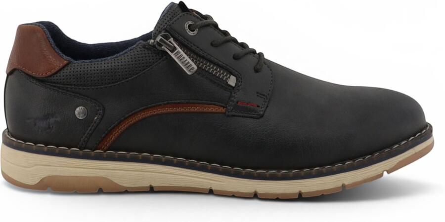 Mustang Donkergrijze Nepleer Vrijblijvende Outdoor Schoenen voor Mens M0031004