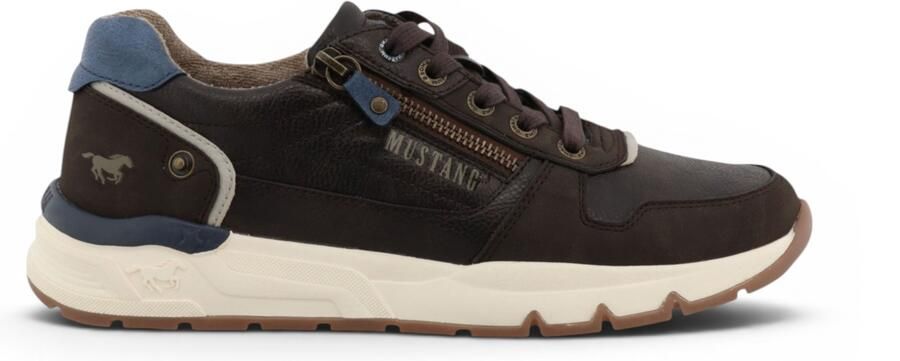 Mustang heren bruine nepleren sneakers M0051001