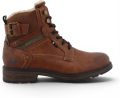 Mustang heren bruine nepleren winterschoenen met veter M0021001 - Donkerbruin