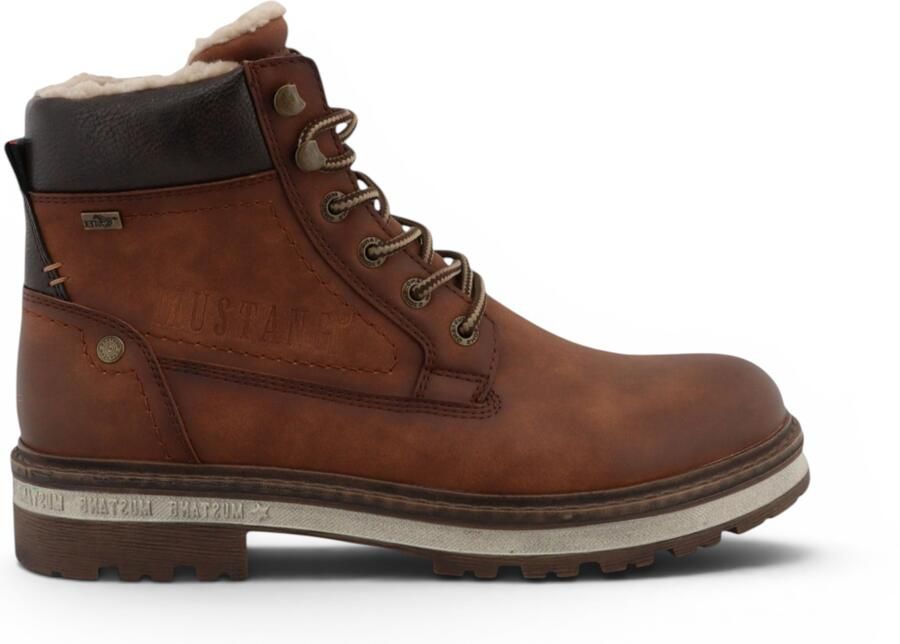 Mustang herencognac bruine nepleren winterveteraarsjes M0091001
