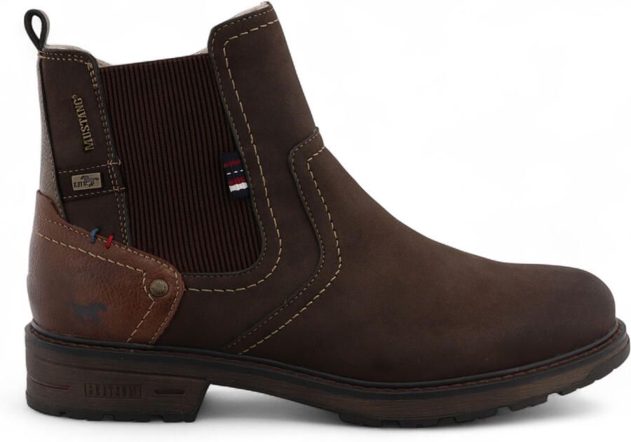 Mustang Mokka Brown waterbestendige Chelsea enkellaarsjes voor heren