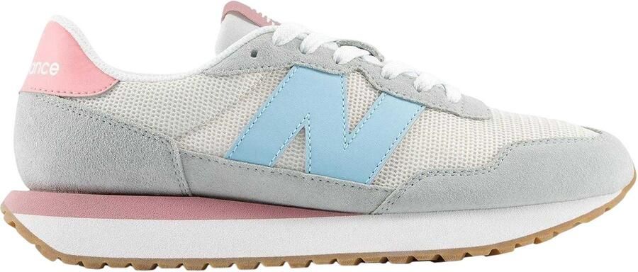 New Balance Dames 237 Classic suède sneakers (Wit blauw roze)
